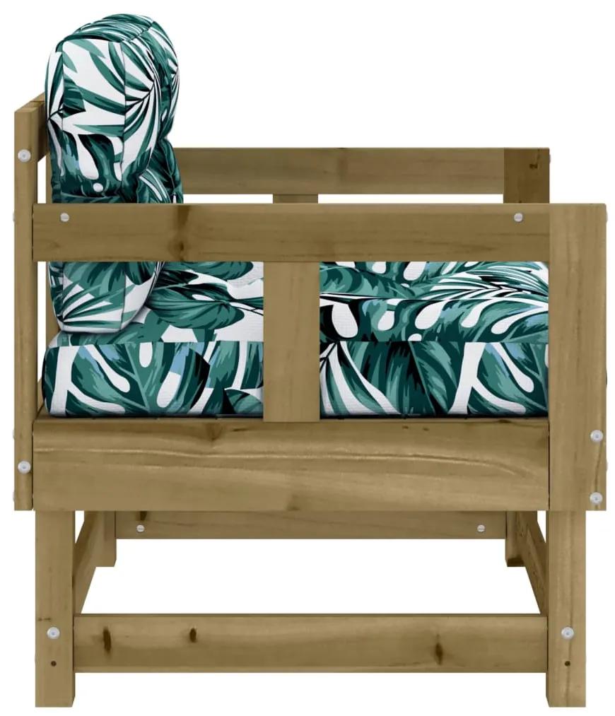 vidaXL Καρέκλες Κήπου με Μαξιλάρια 2 τεμ. από Εμποτισμένο Ξύλο Πεύκου