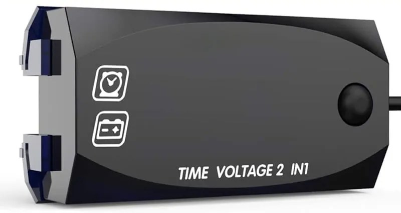 Ψηφιακός μετρητής βολτόμετρο και ρολόι - Time voltage 2in1