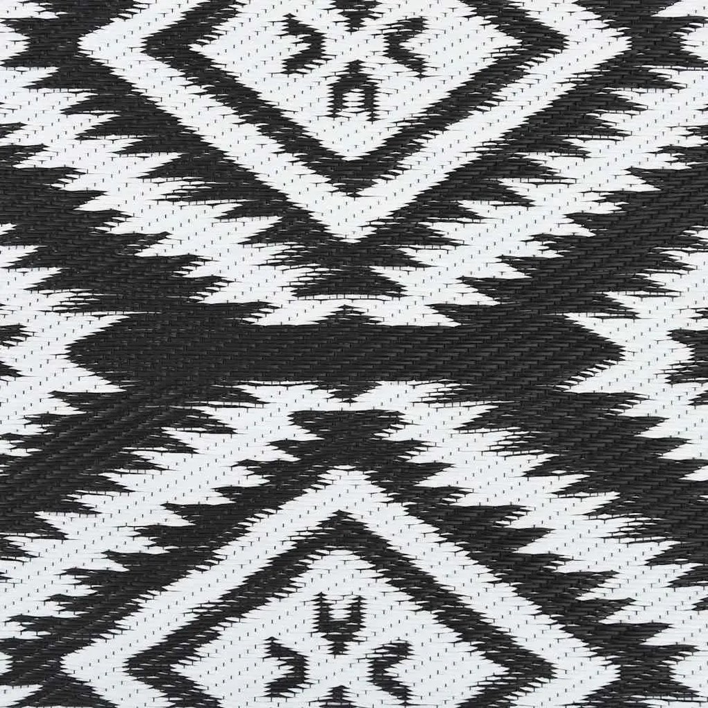 vidaXL Χαλί εξωτερικού χώρου ARAKIL Μαύρο 120x180 cm PP