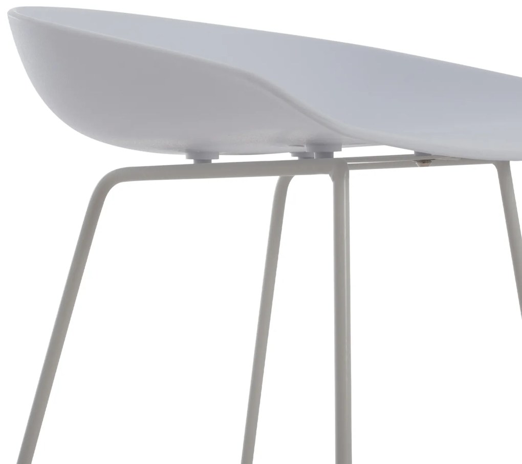 ΣΚΑΜΠΟ ΜΠΑΡ NAILA HM9299.01 ΛΕΥΚΟ ΜΕΣΑΙΟΥ ΥΨΟΥΣ 44x44x74Yεκ.