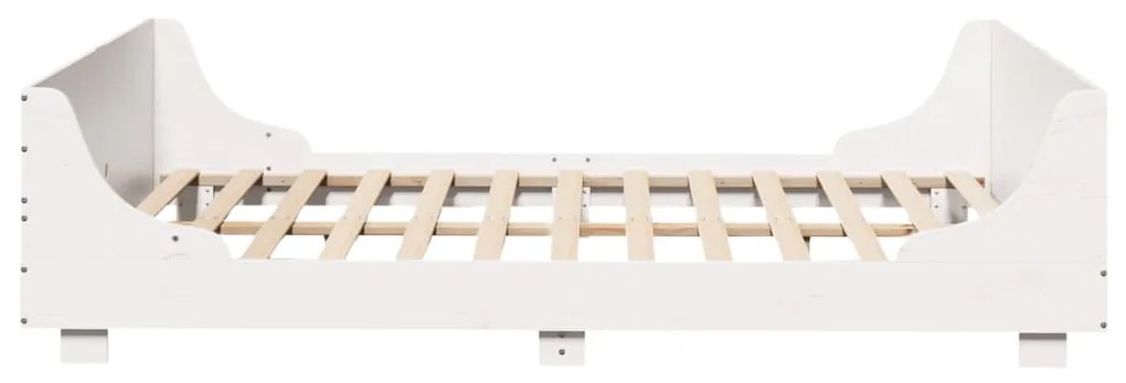 vidaXL Σκελετός Κρεβ. Χωρίς Στρώμα Λευκό 120x200 εκ Μασίφ Πεύκο
