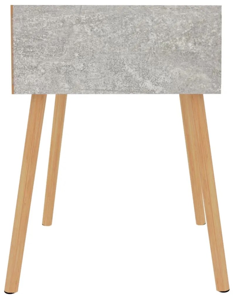 vidaXL Κομοδίνα 2 τεμ. Γκρι Σκυροδέματος 40x40x56 εκ. από Επεξ. Ξύλο