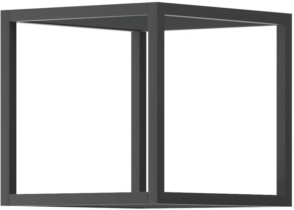 Lh-homefurniture Ραφιέρα τοίχου 38106-ENJ-M-30 Γραφίτης+Μαύρο 30x30x35cm 38106-ENJ-M-30