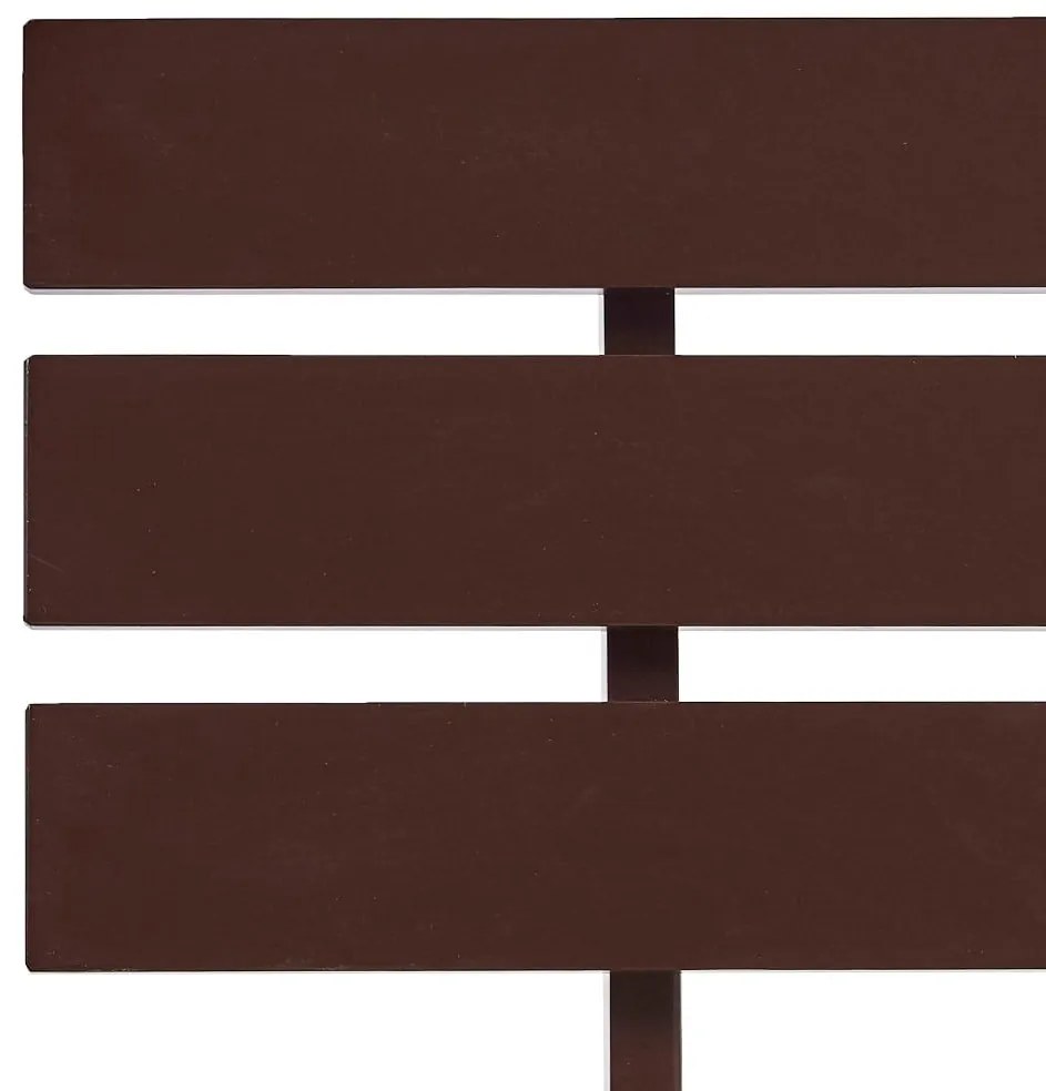 Πλαίσιο Κρεβατιού Σκούρο Καφέ 160x200 εκ. από Μασίφ Ξύλο Πεύκου - Καφέ