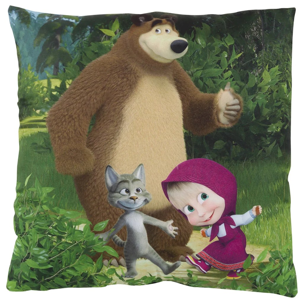 Μαξιλάρι Διακοσμητικό Microfiber 40x40εκ. Masha and the Bear 5510 Animaccord