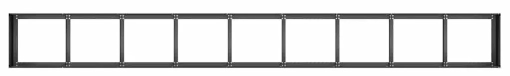 vidaXL Ζαρντινιέρα Μαύρη 360x40x40 εκ. από Χάλυβα Ψυχρής Έλασης