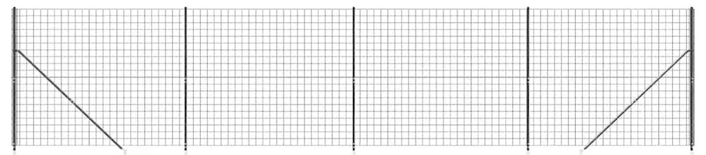 vidaXL Συρματόπλεγμα Περίφραξης Ανθρακί 1,6 x 10 μ. με Καρφωτές Βάσεις