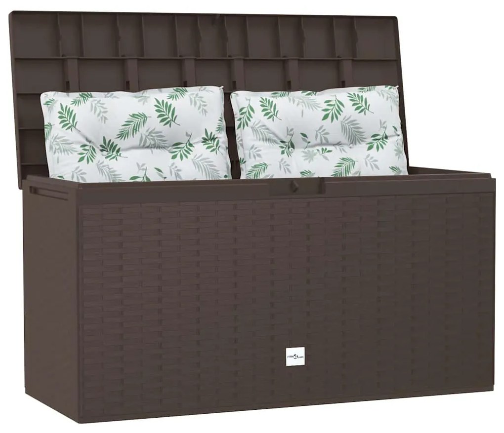 vidaXL Μπαούλο Αποθήκευσης Κήπου Καφέ 114 x 47 x 60 εκ.