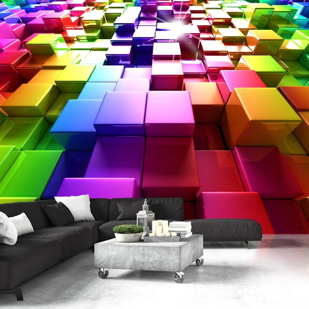 Φωτοταπετσαρία - Colored Cubes 100x70