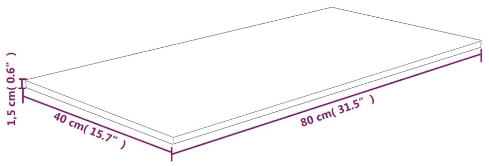 ΠΑΓΚΟΣ ΜΠΑΝΙΟΥ 80 X 40 X 1,5 ΕΚ. ΑΠΟ ΑΚΑΤΕΡΓΑΣΤΟ ΜΑΣΙΦ ΞΥΛΟ 342924