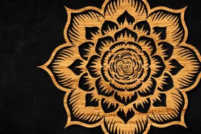 Intra απο ξύλο plywood 3mm-4mm πάχος – Διακόσμηση τοίχου Mandala Cut Laser Δίασταση  40x30 cm INTRAFABR-99284455