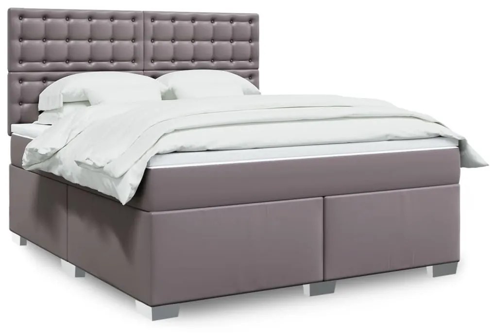 ΚΡΕΒΑΤΙ BOXSPRING ΜΕ ΣΤΡΩΜΑ ΓΚΡΙ 180X200 ΕΚ. ΣΥΝΘΕΤΙΚΟ ΔΕΡΜΑ 3293034