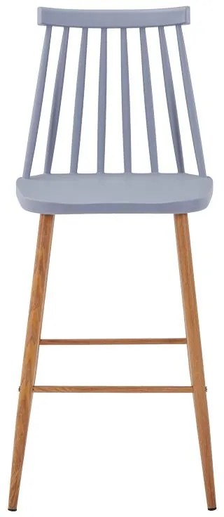 Σκαμπό μπαρ Aurora I pp σε γκρι απόχρωση-πόδι μεταλλικό φυσικό 42x47x99εκ 42x47x99 εκ.