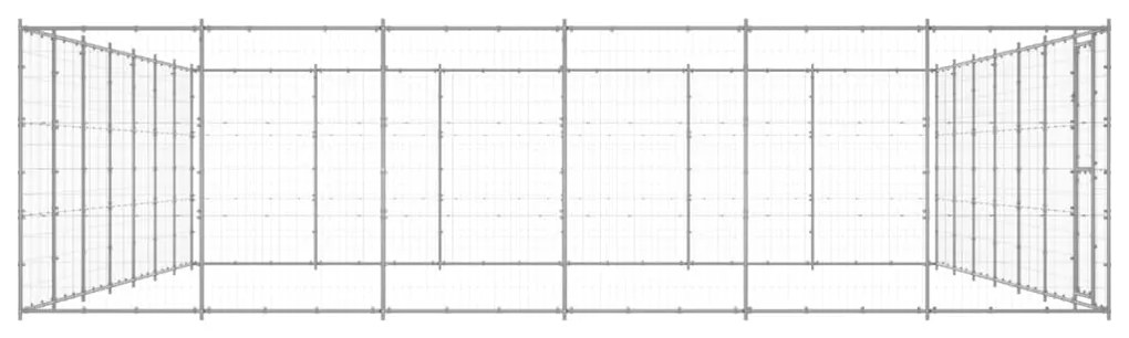 vidaXL Κλουβί Σκύλου Εξωτερικού Χώρου 50,82 μ² από Γαλβανισμένο Χάλυβα