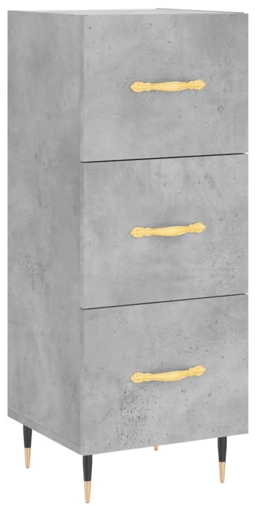 vidaXL Ντουλάπι Γκρι Σκυροδέματος 34,5x34x90 εκ. Επεξεργασμένο Ξύλο