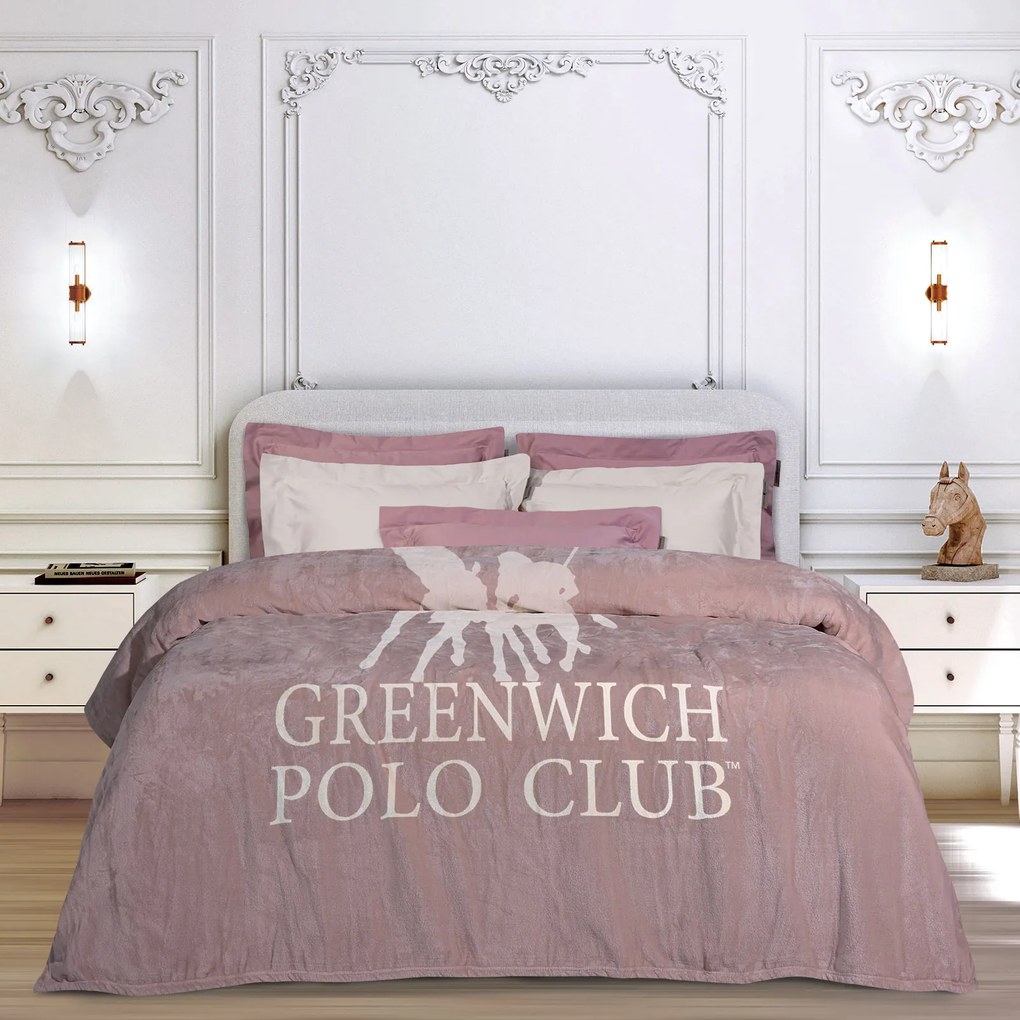 Κουβέρτα Fleece Μονή 160x240εκ. Essential 3491 Nude Greenwich Polo Club