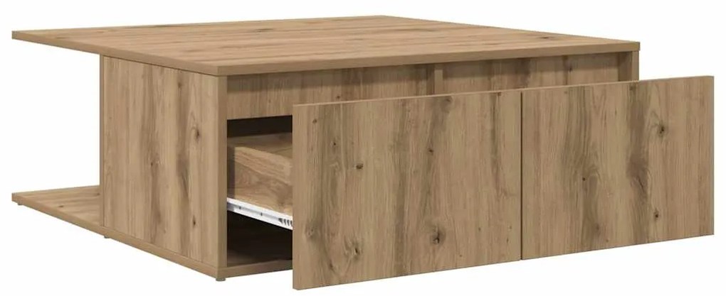 vidaXL Τραπεζάκι σαλονιού with Drawer artisan δρυς 80 x 80 x 31 cm