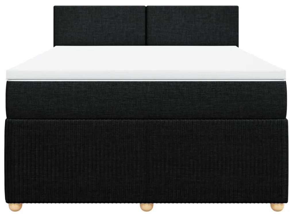 ΚΡΕΒΑΤΙ BOXSPRING ΜΕ ΣΤΡΩΜΑ ΜΑΥΡΟ 140X200 ΕΚ. ΥΦΑΣΜΑΤΙΝΟ 3287474