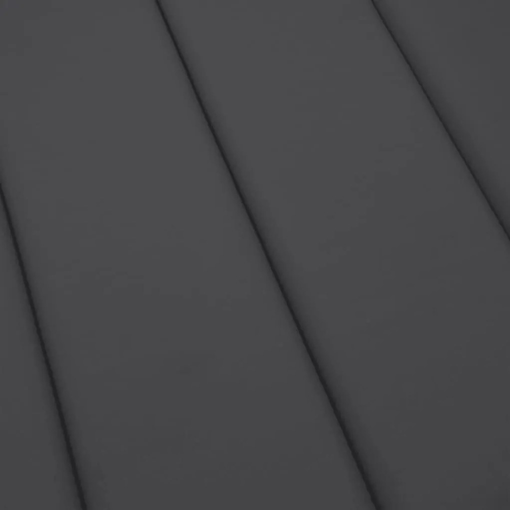 Μαξιλάρι Ξαπλώστρας Ανθρακί 186x58x3 εκ. Ύφασμα - Ανθρακί