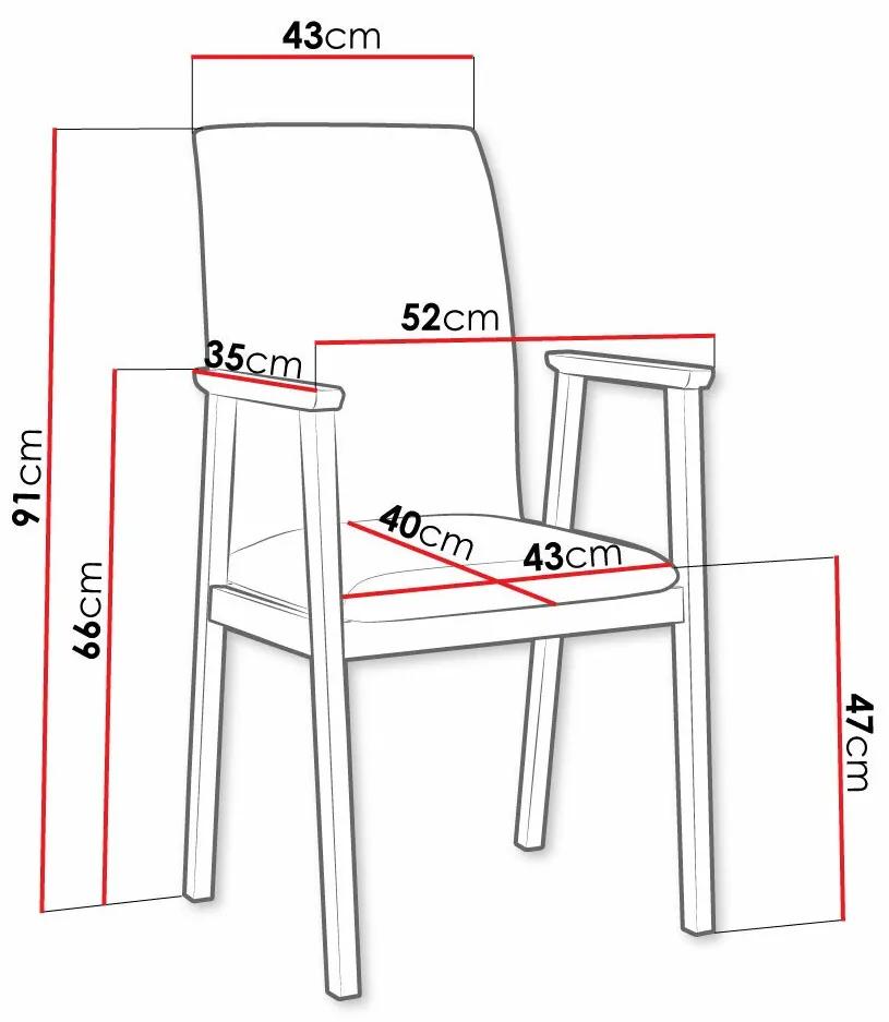 Καρέκλα Victorville 336, Καφέ, Καρυδί, 91x43x40cm, 7 kg, Ταπισερί, Ξύλινα, Μπράτσα, Ξύλο: Σημύδα | Epipla1.gr