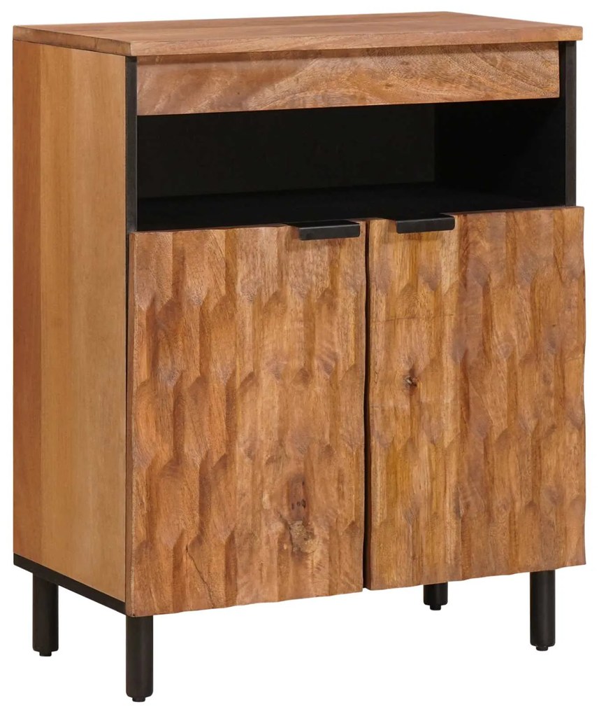 vidaXL Πλαϊνό γραφείο με πόρτα Καφέ Φινίρισμα Ακακίας 60 x 33 x 75 cm