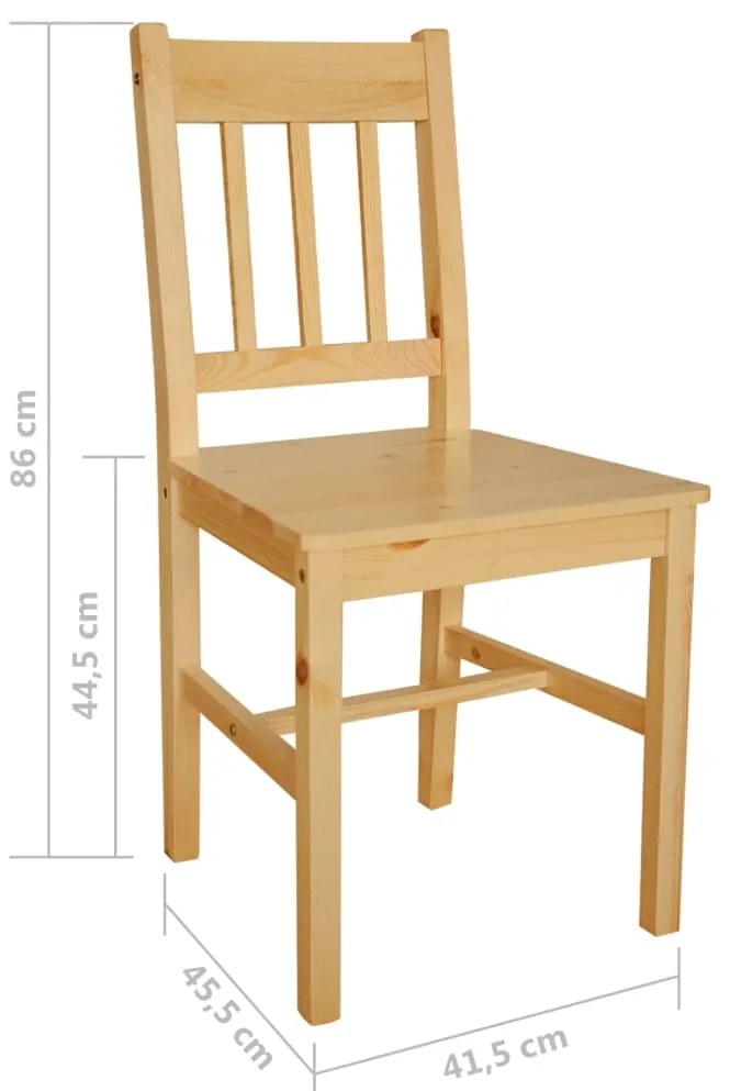 vidaXL Καρέκλες Τραπεζαρίας 6 τεμ. από Ξύλο Πεύκου