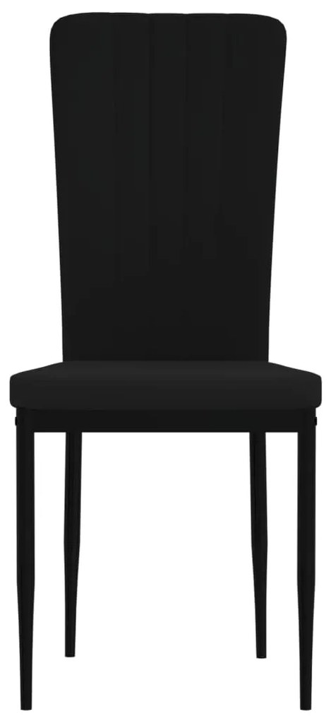 vidaXL Καρέκλες Τραπεζαρίας 2 τεμ. Μαύρες Βελούδινες