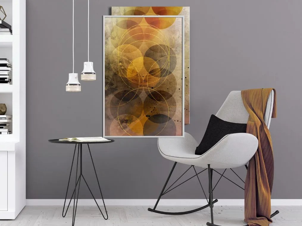 Αφίσα - Golden Circles - 30x45 - Μαύρο - Χωρίς πασπαρτού