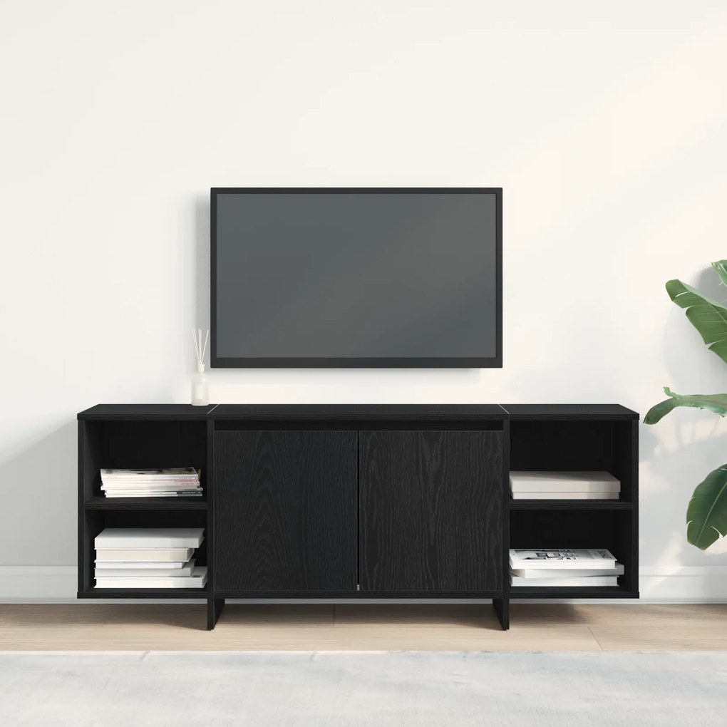 vidaXL Βάση τηλεόρασης - Μαύρη Δρυς - 120x30x40.5 εκ. - Φτιαγμένη από Επεξεργασμένο ξύλο