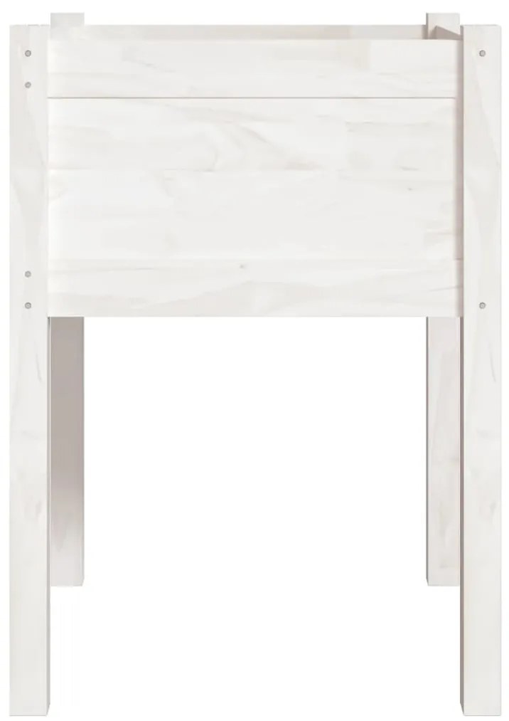vidaXL Ζαρντινιέρες 2 τεμ. Λευκό 50 x 50 x 70 εκ. Μασίφ Ξύλο Πεύκου