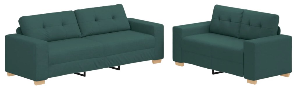 vidaXL Σετ Καναπέ με μαξιλάρι 2 pcs Κίτρινο 221 x 78 x 80 εκ Ύφασμα