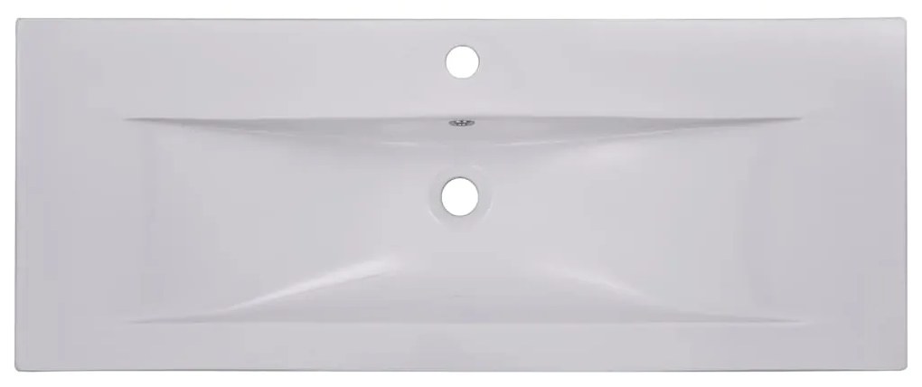 vidaXL Νιπτήρας Ένθετος Λευκός 101 x 39,5 x 18,5 εκ. Κεραμικός