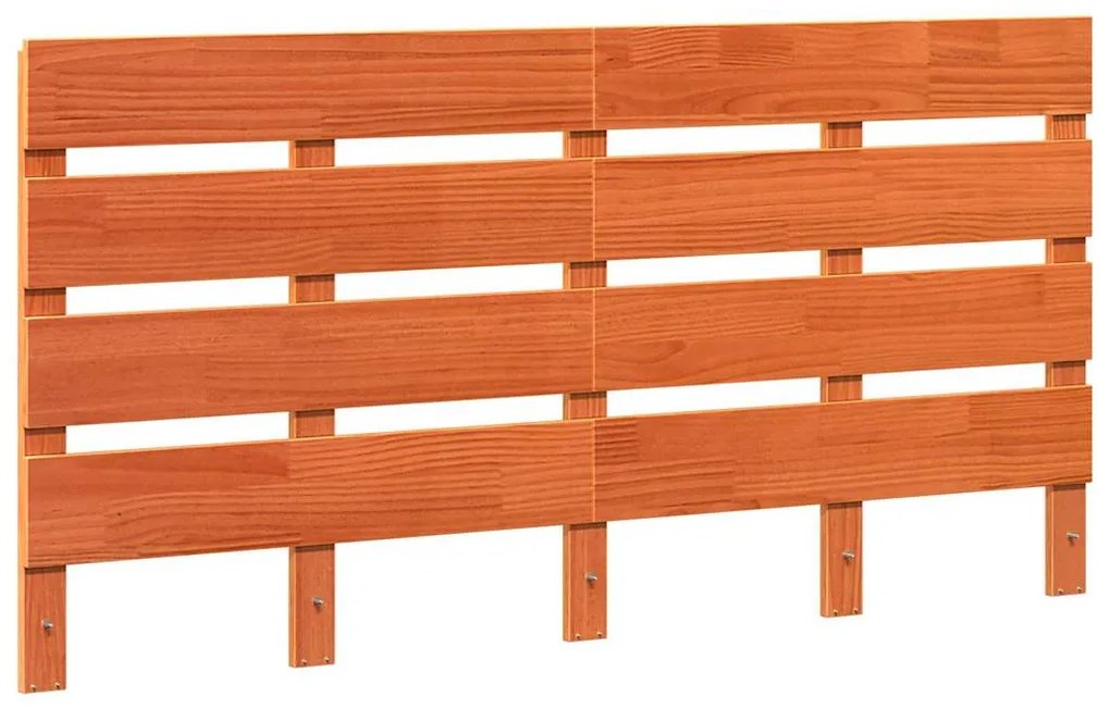 vidaXL Κεφαλάρι με κεφαλάρι Καφέ 140.5 x 3 x 80 cm Μασίφ ξύλο πεύκου