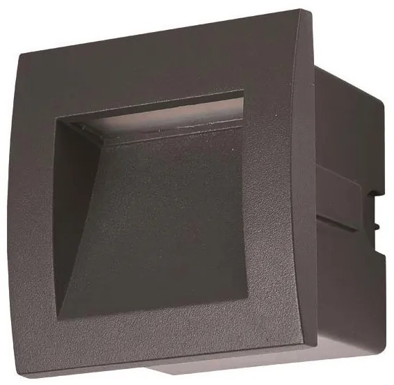 Απλίκα LED Εξωτερικού Χώρου Χωνευτή Eurolamp 145-52501 Dark Grey