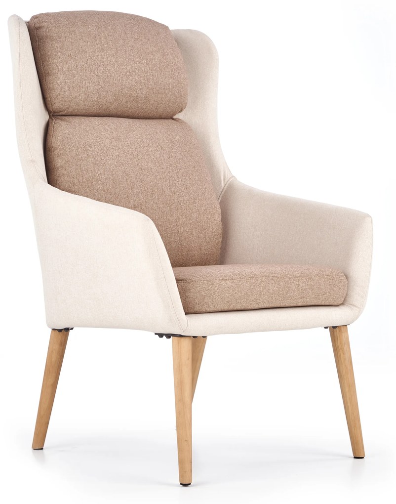 PURIO leisure chair, color: beige / brown DIOMMI V-CH-PURIO-FOT-BRĄZOWY