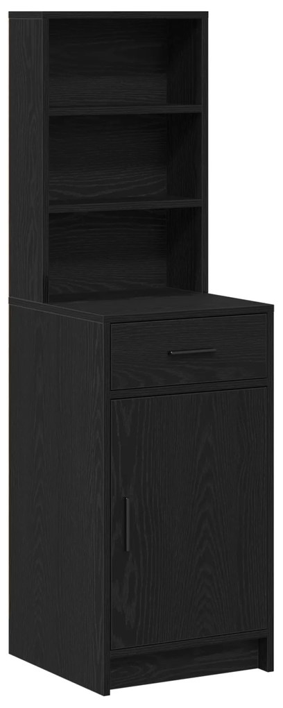 vidaXL Ψηλό Ντουλάπι σε Μαύρη Δρυ - 40x41x135 εκ., Κατασκευασμένο από Επεξεργασμένο Ξύλο