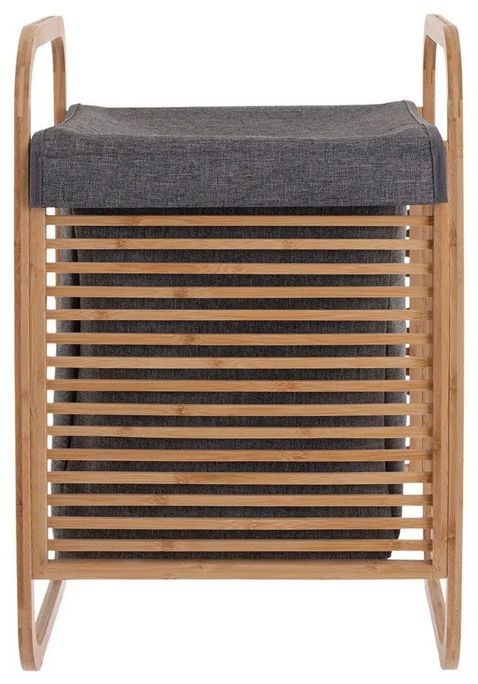 ESTIA ΚΑΛΑΘΙ ΑΠΛΥΤΩΝ BAMBOO ΜΕ ΘΗΚΗ ΠΟΛΥΕΣΤΕΡΑ 40x35x60.5cm