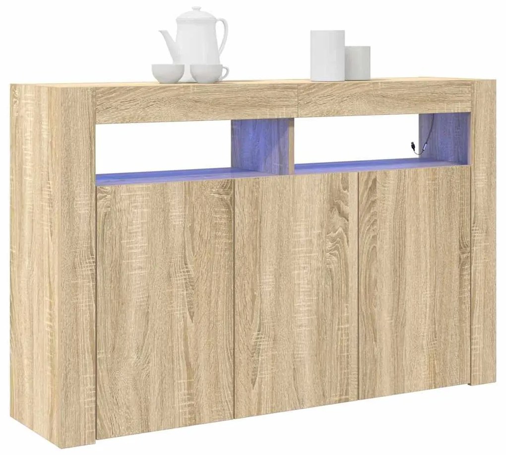vidaXL Πλαϊνό γραφείο Sonoma Δρυς 116 x 30 x 75 εκ. Επεξεργασμένο ξύλο
