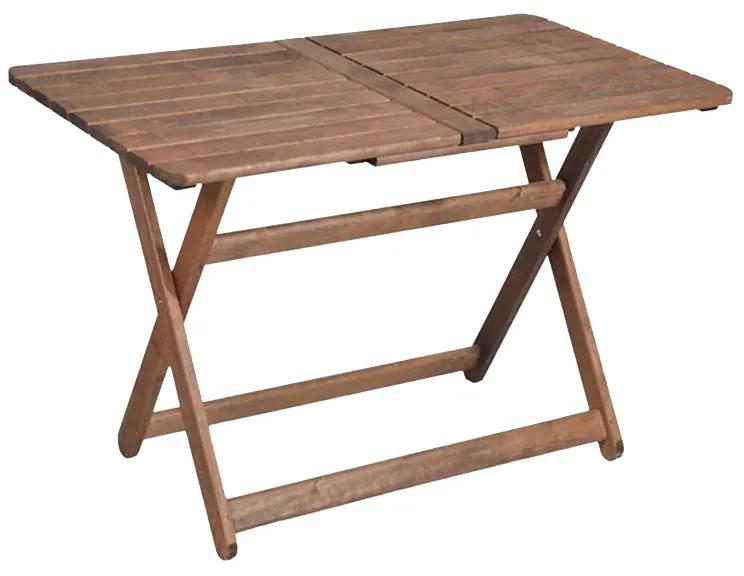 Τραπέζι Retto pakoworld μασίφ ξύλο οξιάς καρυδί εμποτισμού 140x80x71εκ - Ξύλο - 237-000007