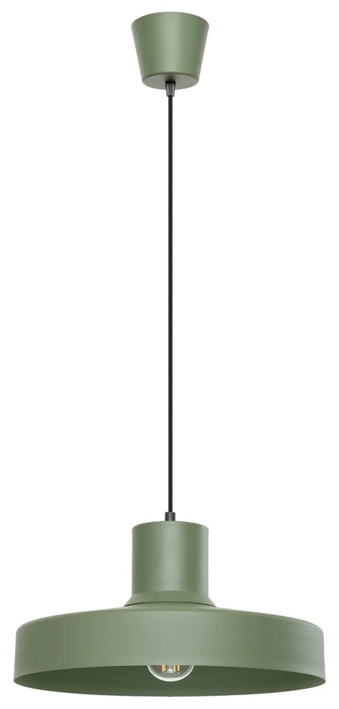 Κρεμαστό φωτιστικό BILO λαδί πράσινο/ατσάλι/1x15w