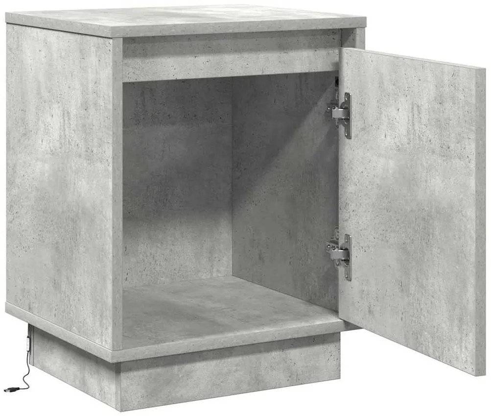 vidaXL Κομοδίνο με Γκρι σκυροδέματος 39 x 34.5 x 50 εκ.