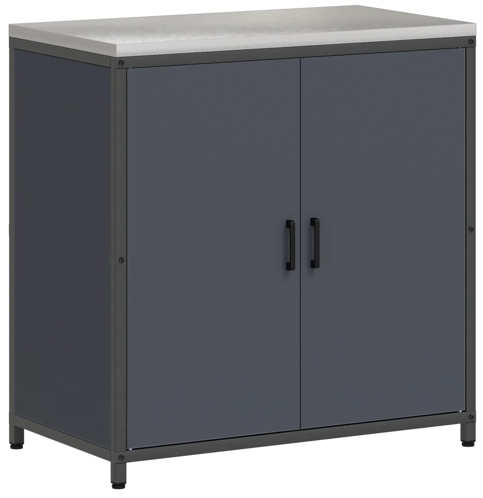 vidaXL Σετ Αποθήκευσης Κουζίνας 2 pcs Ανθρακί 150 x 50 x 92 εκ.