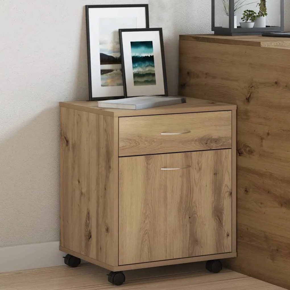 vidaXL Τροχήλατο ντουλάπι Artisan Oak 45x38x54 cm Κατασκευασμένο ξύλο