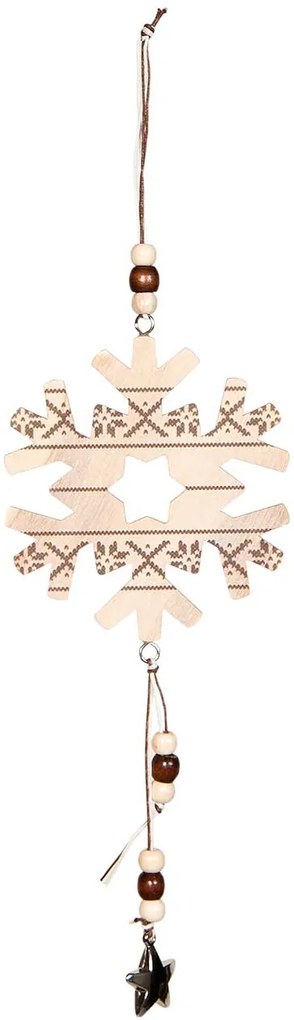 Χριστουγεννιάτικο Στολίδι Ξύλινη Νιφάδα Χ-4668b