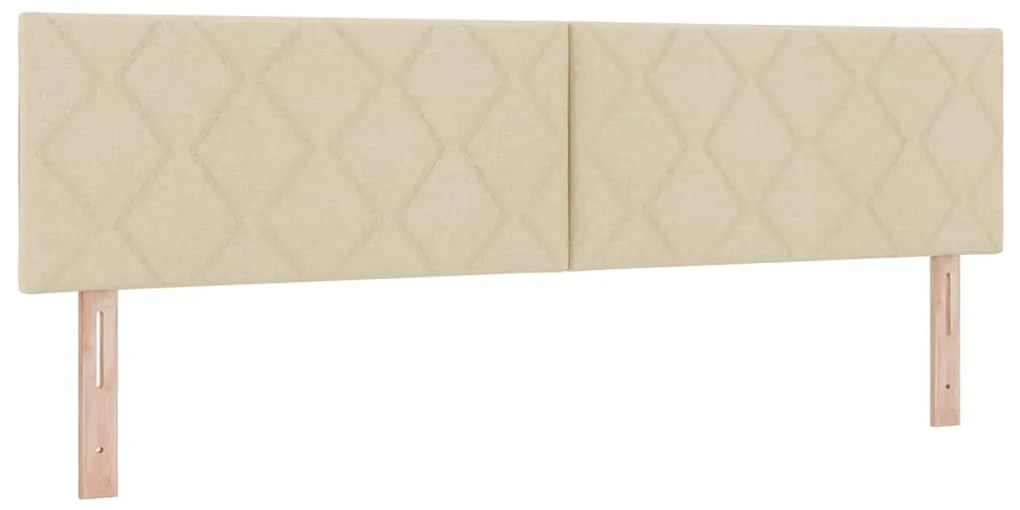 vidaXL Κρεβάτι box spring με στρώμα με στρώμα Κρεμ 180 x 200 cm ύφασμα