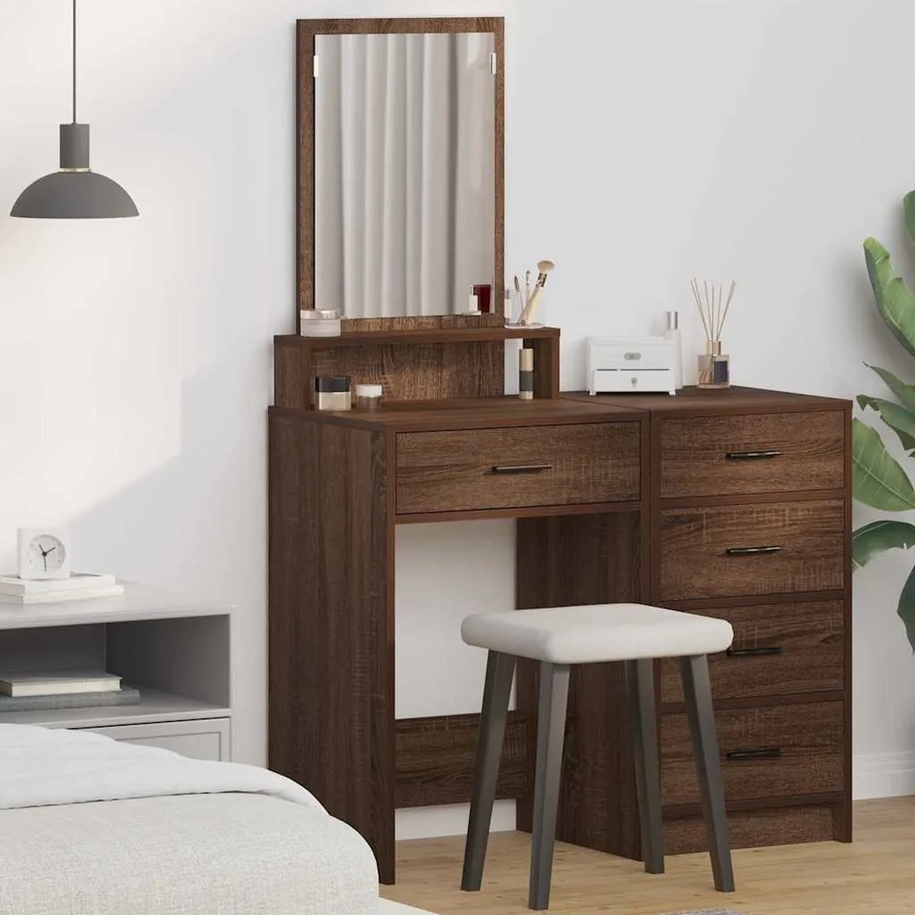 vidaXL Κομμό Υπνοδωματίου με συρτάρι Καφέ δρυς 50 x 41 x 140 εκ.