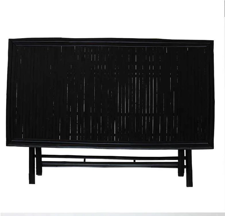 Τραπέζι Badou pakoworld πτυσσόμενο bamboo μαύρο 150x80x77εκ