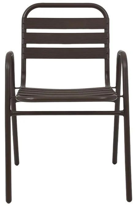 Καρέκλα 004 Fylliana Μεταλλική Καφέ 53x58x78 εκ. 53x58x78 εκ.