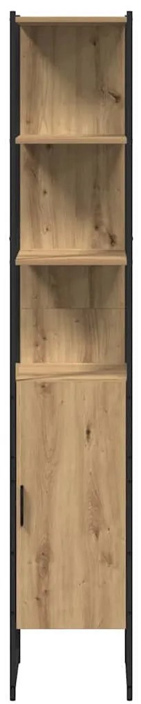 vidaXL Ντουλάπι Μπάνιου με ράφι artisan δρυς 33 x 33 x 185.5 εκ