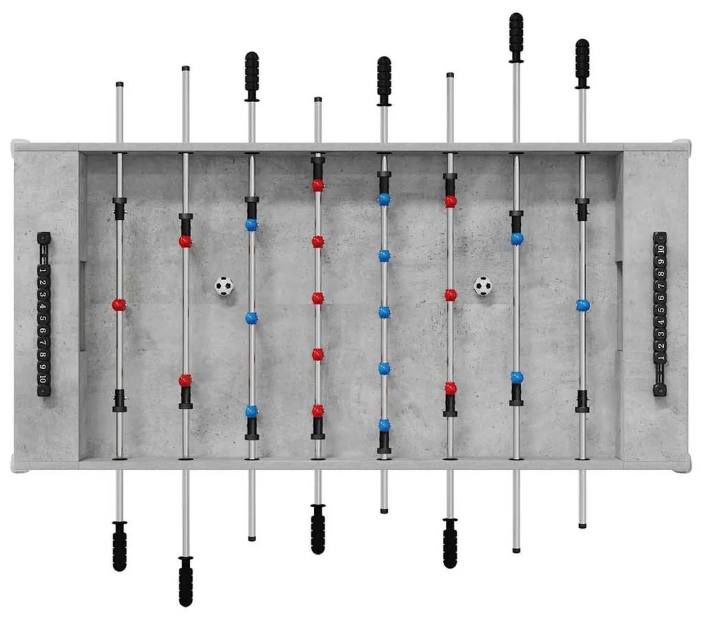 vidaXL Τραπέζι Φουτμπολ Σκυρόδεμα Γκρι 125 x 60,5 x 80 εκ.